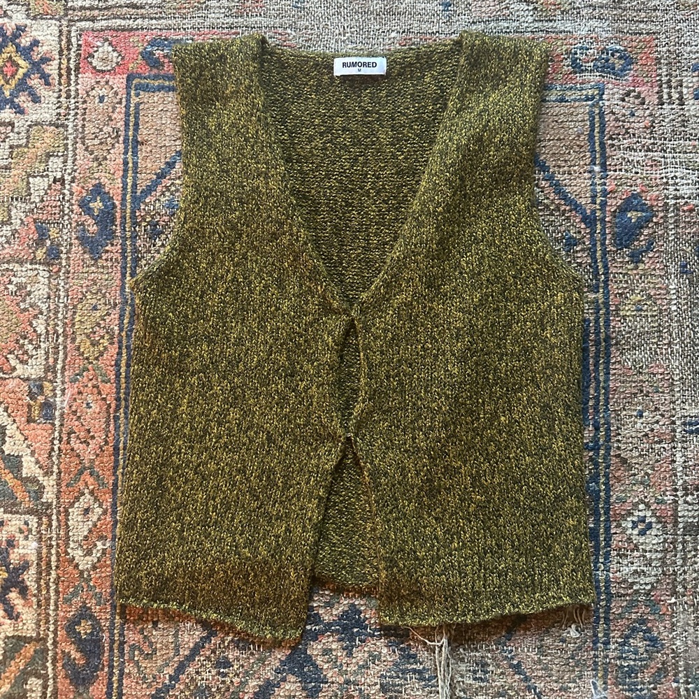 Rumored Prince Street Knitted V-Neck Sweater Vest